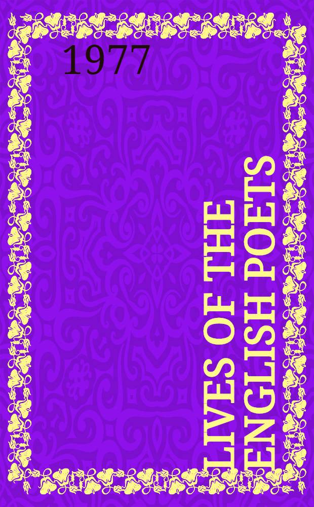 Lives of the English poets