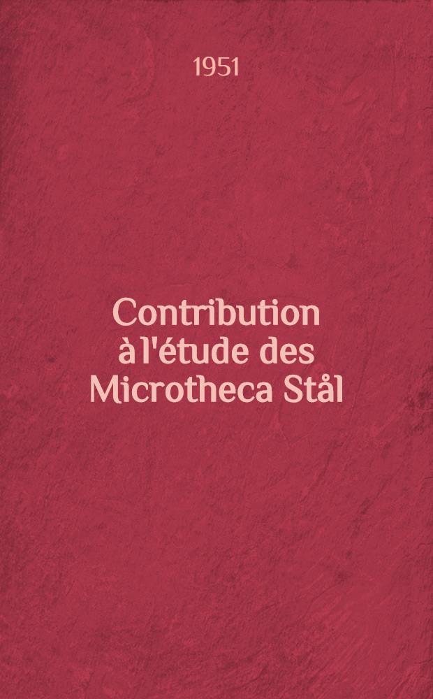 Contribution à l'étude des Microtheca Stål (Coleoptera Chrysomelidae)