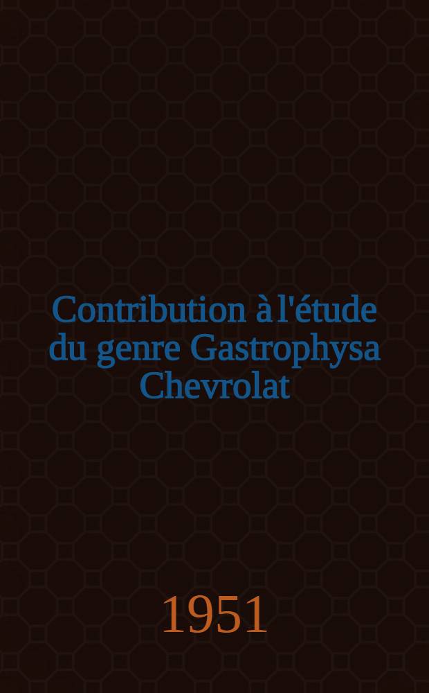 Contribution à l'étude du genre Gastrophysa Chevrolat (Coleoptera Chrysomelidae). Note 2