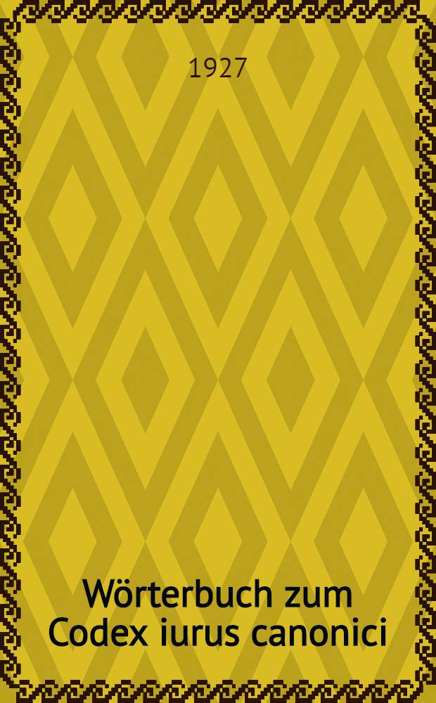 Wörterbuch zum Codex iurus canonici