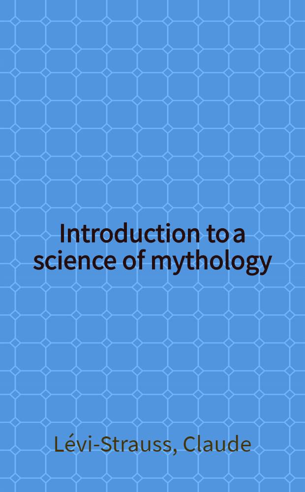 Introduction to a science of mythology