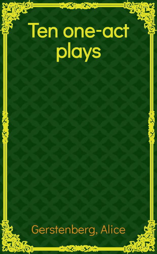 Ten one-act plays
