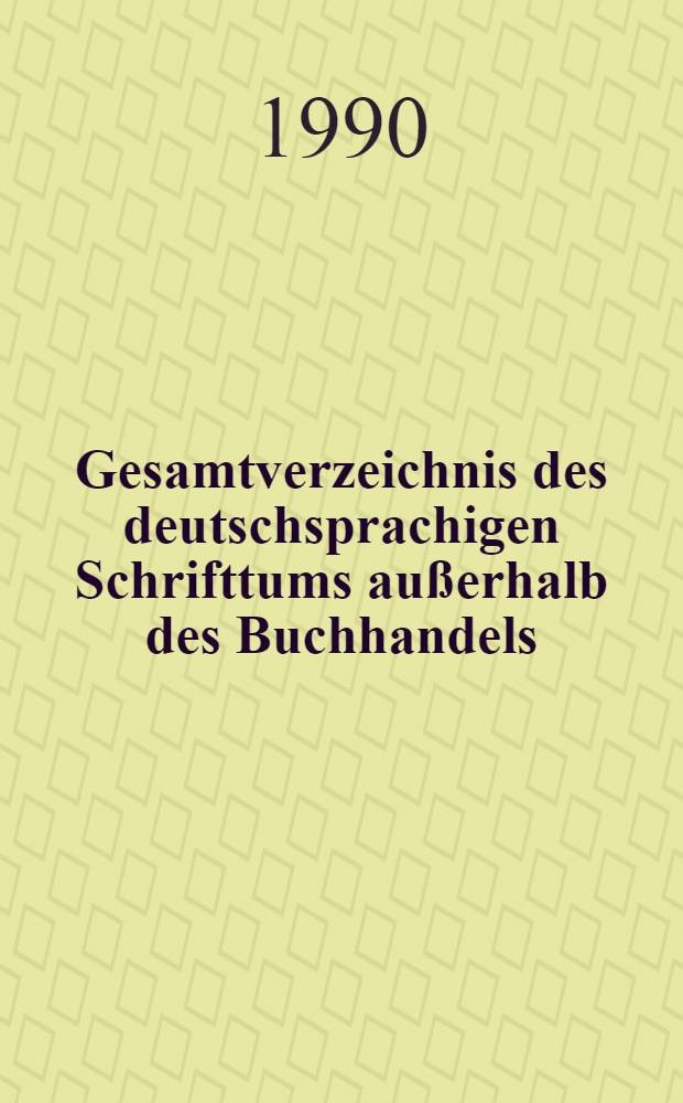 Gesamtverzeichnis des deutschsprachigen Schrifttums außerhalb des Buchhandels (GVB), 1966-1980. 30 : Sachregister