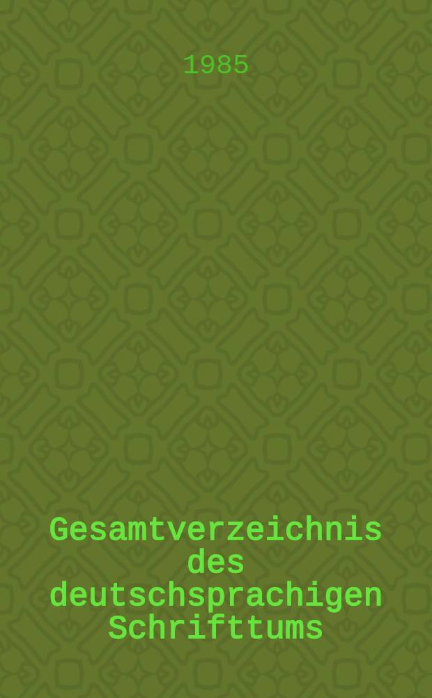 Gesamtverzeichnis des deutschsprachigen Schrifttums (GV), 1700-1910 : Stud - Sv