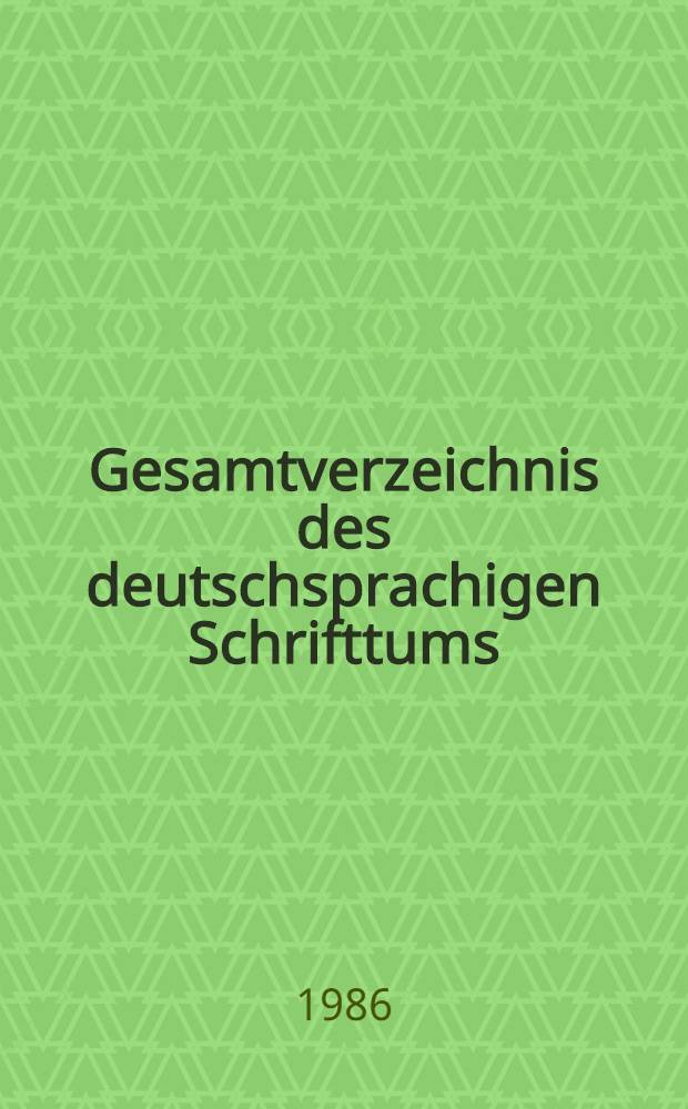 Gesamtverzeichnis des deutschsprachigen Schrifttums (GV), 1700-1910 : Vois - Vor