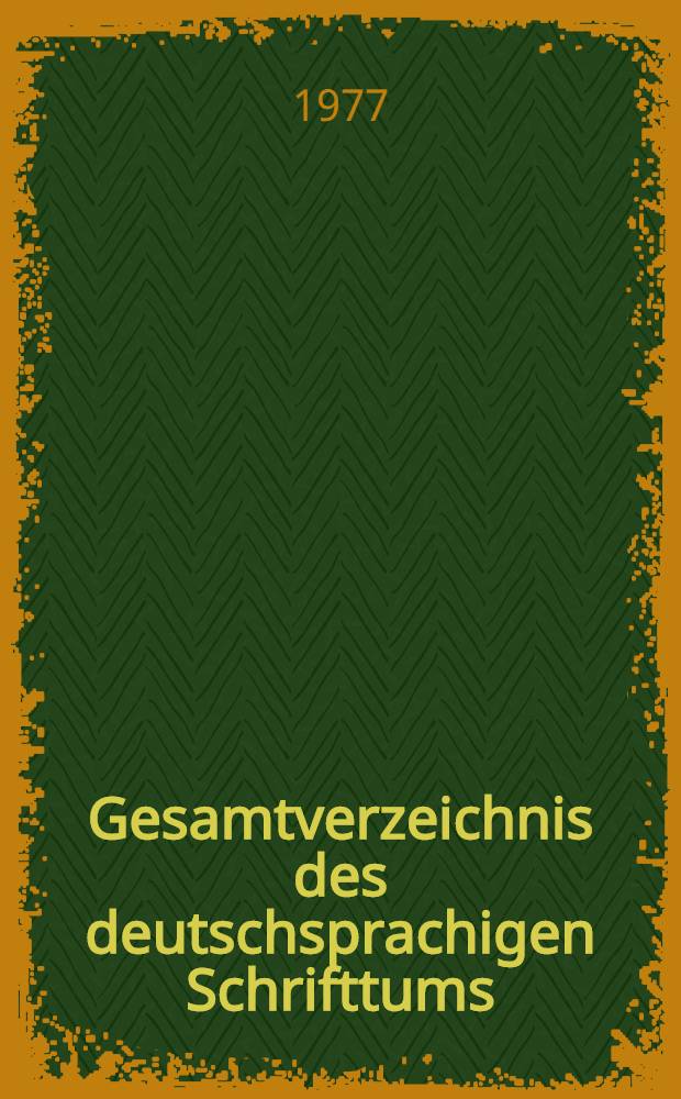 Gesamtverzeichnis des deutschsprachigen Schrifttums (GV) 1911-1965. 36 : Fi - Fis