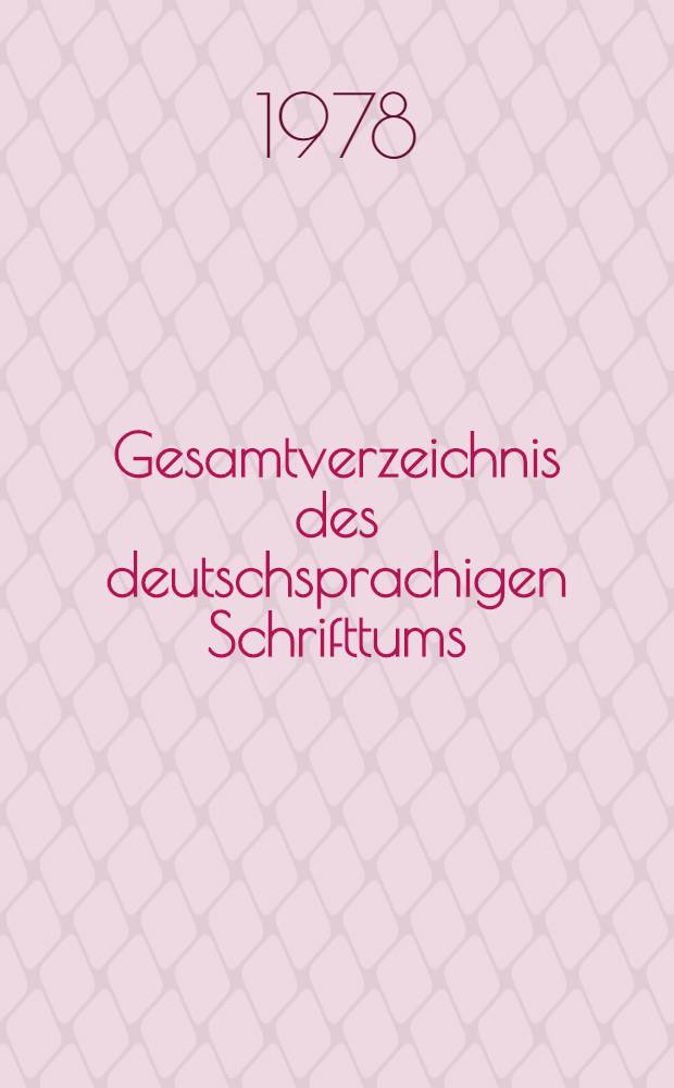 Gesamtverzeichnis des deutschsprachigen Schrifttums (GV) 1911-1965. 66 : Kan - Kaz