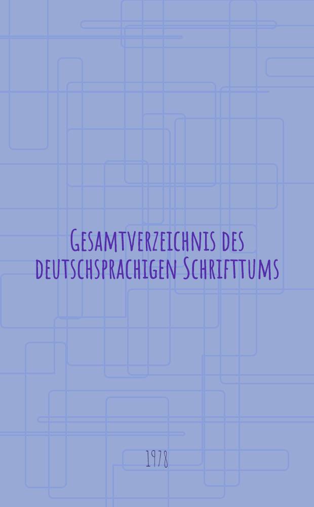 Gesamtverzeichnis des deutschsprachigen Schrifttums (GV) 1911-1965. 73 : Krat - Krn