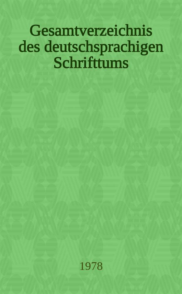 Gesamtverzeichnis des deutschsprachigen Schrifttums (GV) 1911-1965. 80 : Let - Lio