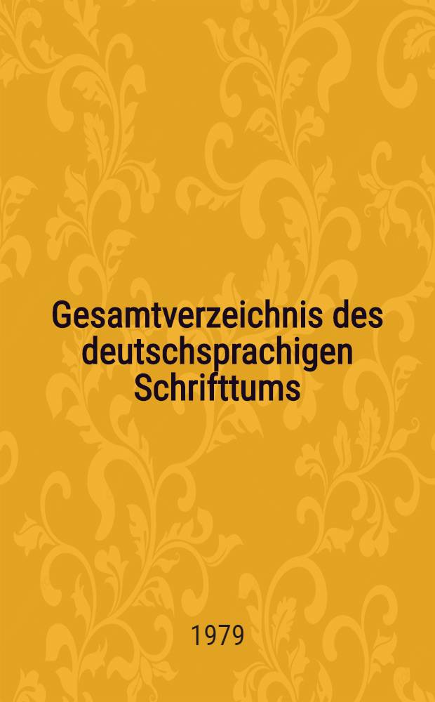 Gesamtverzeichnis des deutschsprachigen Schrifttums (GV) 1911-1965. 83 : M - Mal