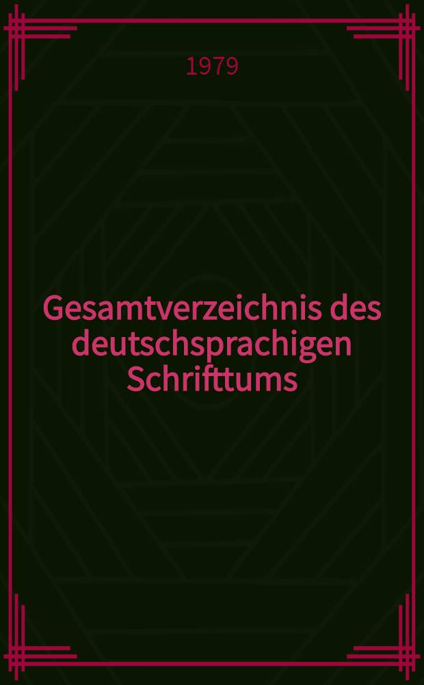 Gesamtverzeichnis des deutschsprachigen Schrifttums (GV) 1911-1965 : Por - Prob