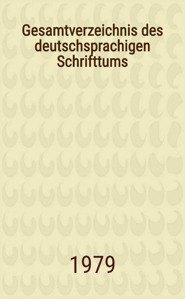 Gesamtverzeichnis des deutschsprachigen Schrifttums (GV) 1911-1965 : Rau - Reic