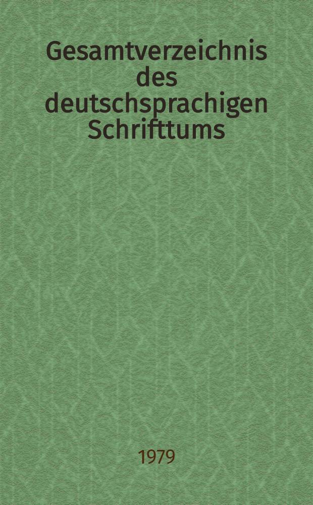 Gesamtverzeichnis des deutschsprachigen Schrifttums (GV) 1911-1965 : Ri - Rit