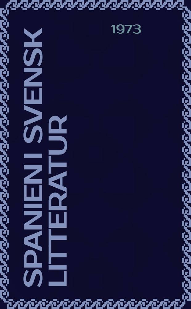 Spanien i svensk litteratur