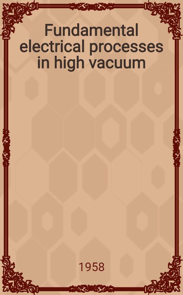 Fundamental electrical processes in high vacuum : Submitted in partial fulfillment of the requirements for the degree of doctor of science at the Mass. inst. of technology. Analysis of magnetic amplifiers