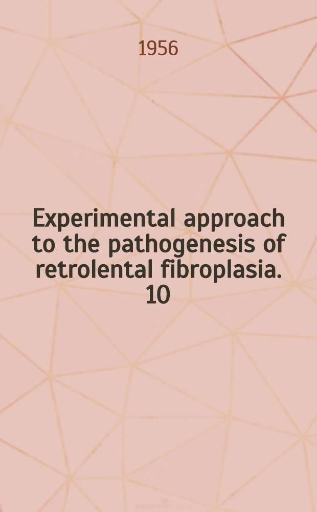 Experimental approach to the pathogenesis of retrolental fibroplasia. 10 : In vitro metabolism of the retina of oxygen-exposed ratlings