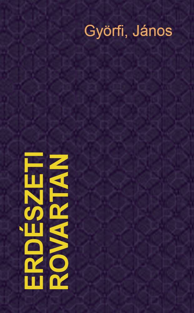 Erdészeti rovartan