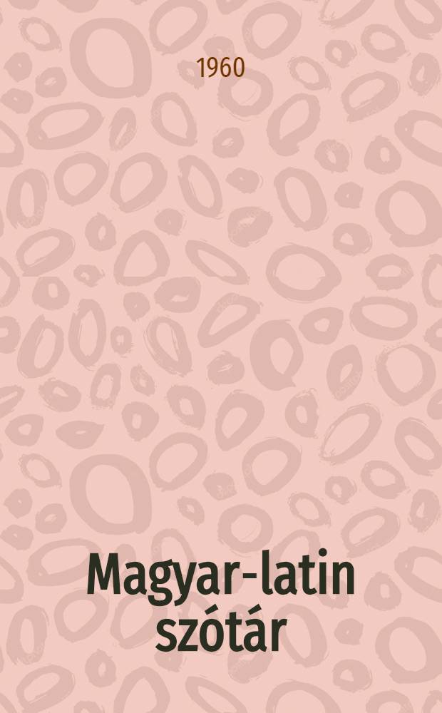 Magyar-latin szótár