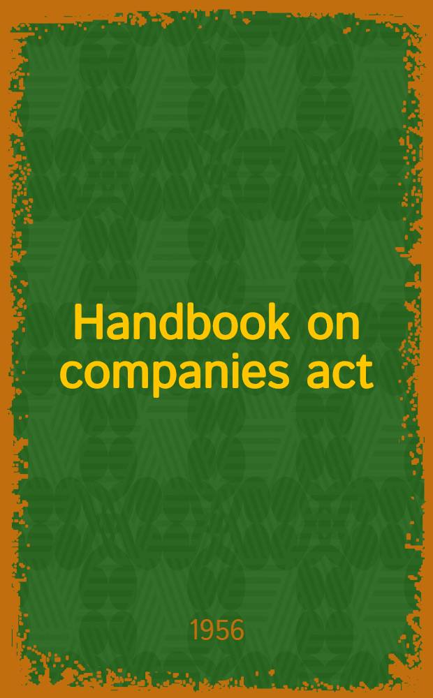 Handbook on companies act