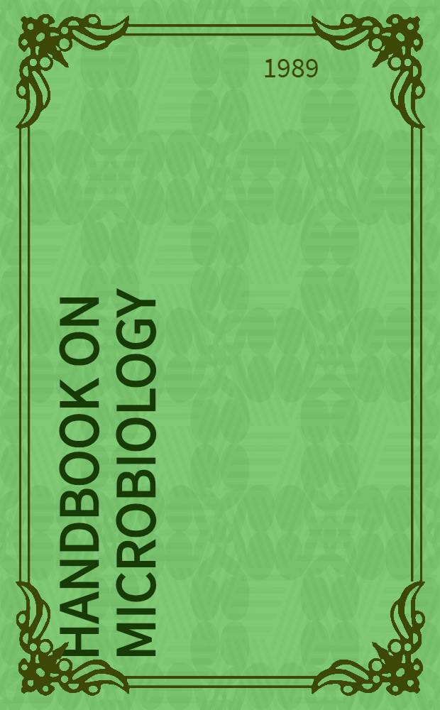 Handbook on microbiology : Lab. diagnosis of infectious diseases