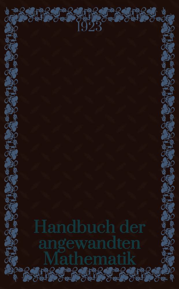Handbuch der angewandten Mathematik