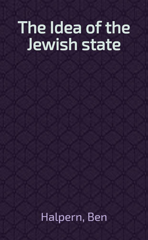 The Idea of the Jewish state