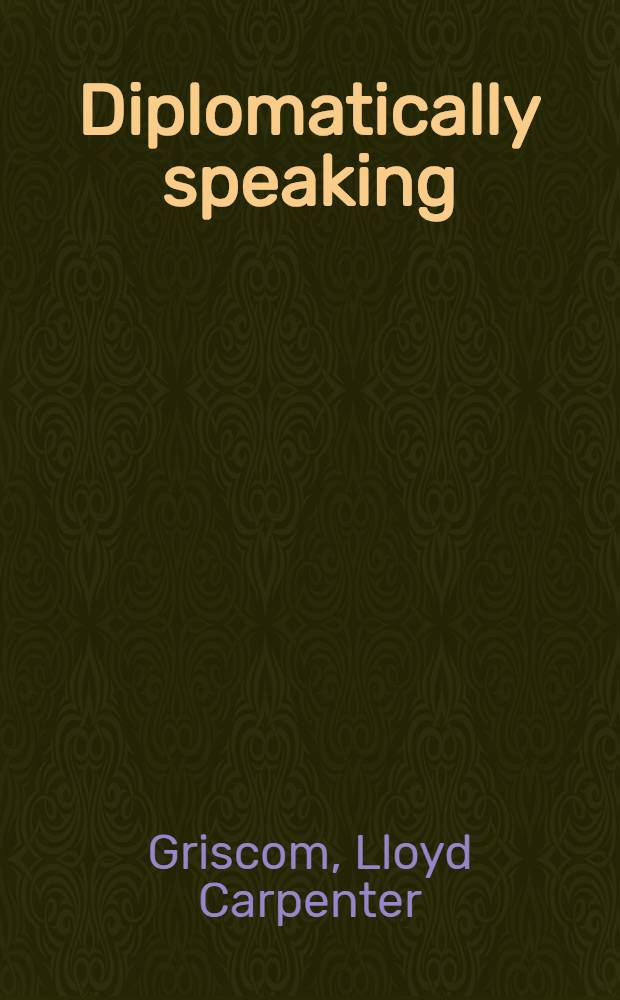 Diplomatically speaking