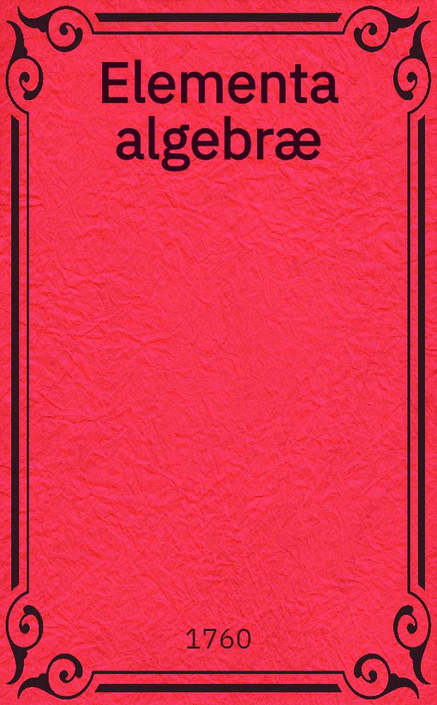 Elementa algebræ