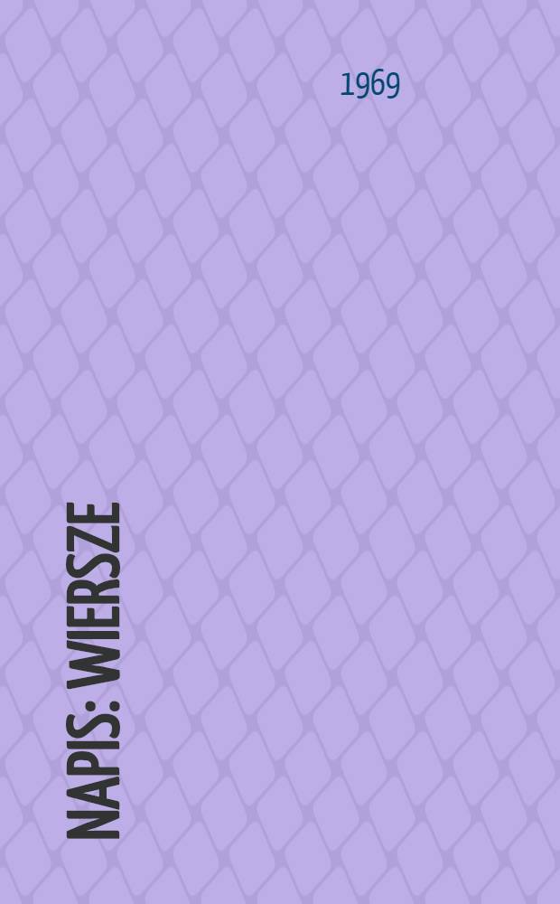 Napis : Wiersze
