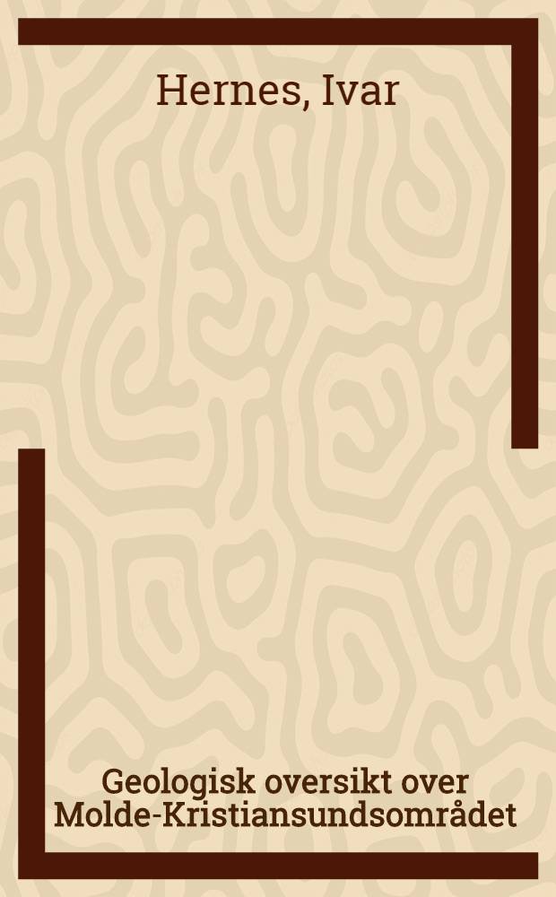 Geologisk oversikt over Molde-Kristiansundsområdet