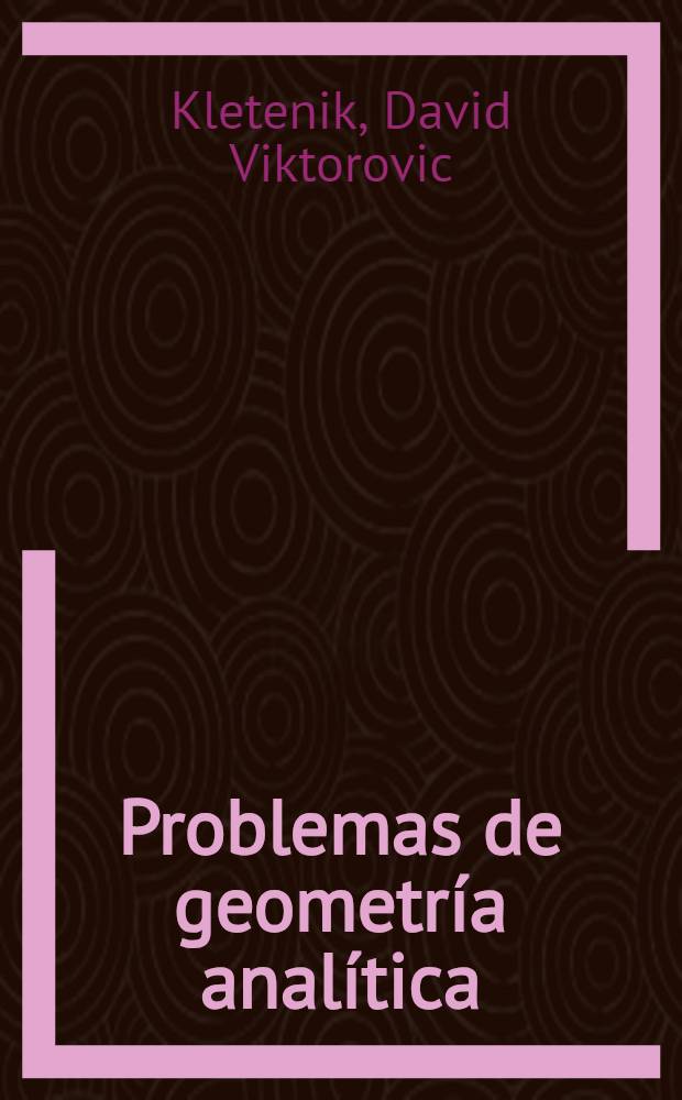 Problemas de geometría analítica