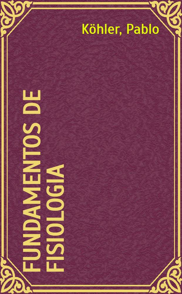 Fundamentos de fisiologia