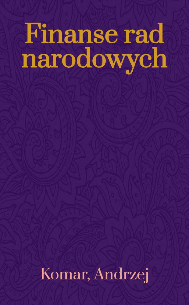 Finanse rad narodowych