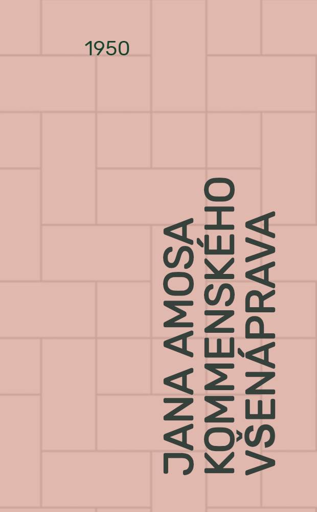 Jana Amosa Kommensk&eacute;ho V&scaron;en&aacute;prava (Panorthosie) : V&scaron;eobecn&eacute; porady o nepravě věc&iacute; lidsk&yacute;ch (čast &scaron;est&aacute;)