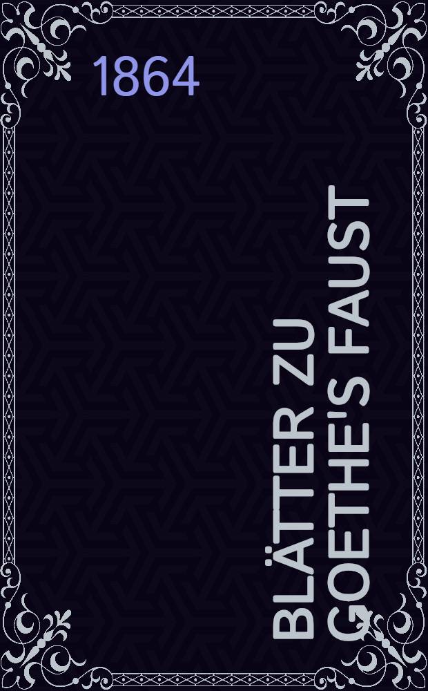 12 Bl&auml;tter zu Goethe's Faust