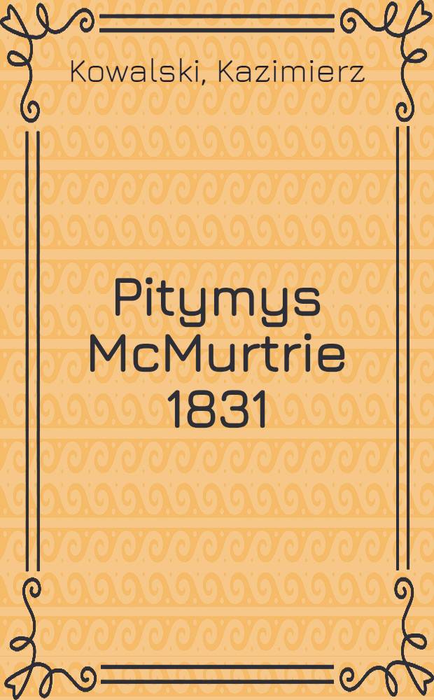 Pitymys McMurtrie 1831 (Microtidae, Rodentia) in the Northern Carpathians