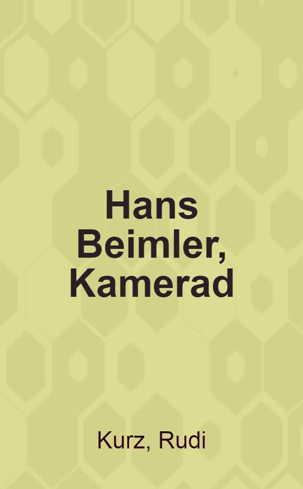 Hans Beimler, Kamerad : Fernsehfilm