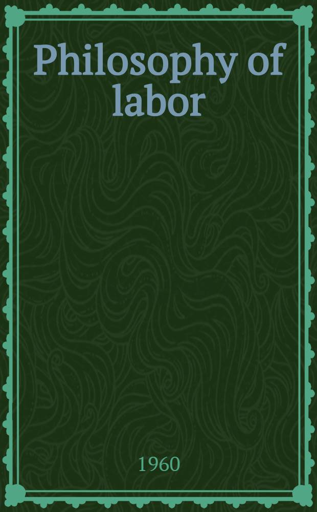 Philosophy of labor