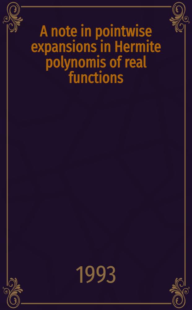 A note in pointwise expansions in Hermite polynomis of real functions