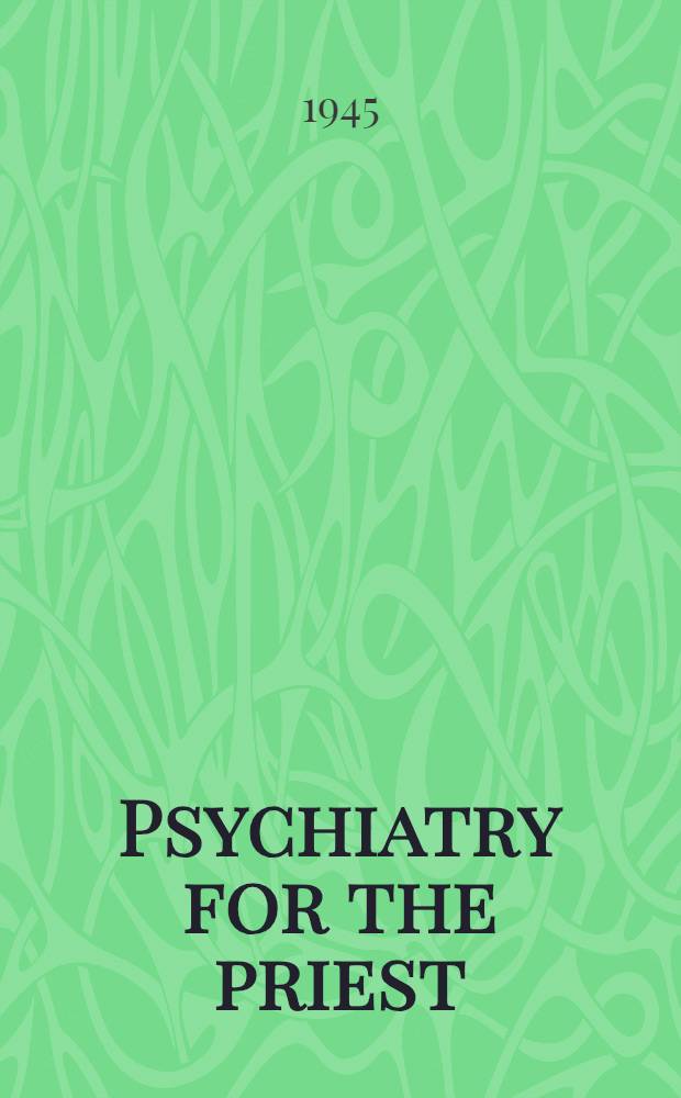 Psychiatry for the priest