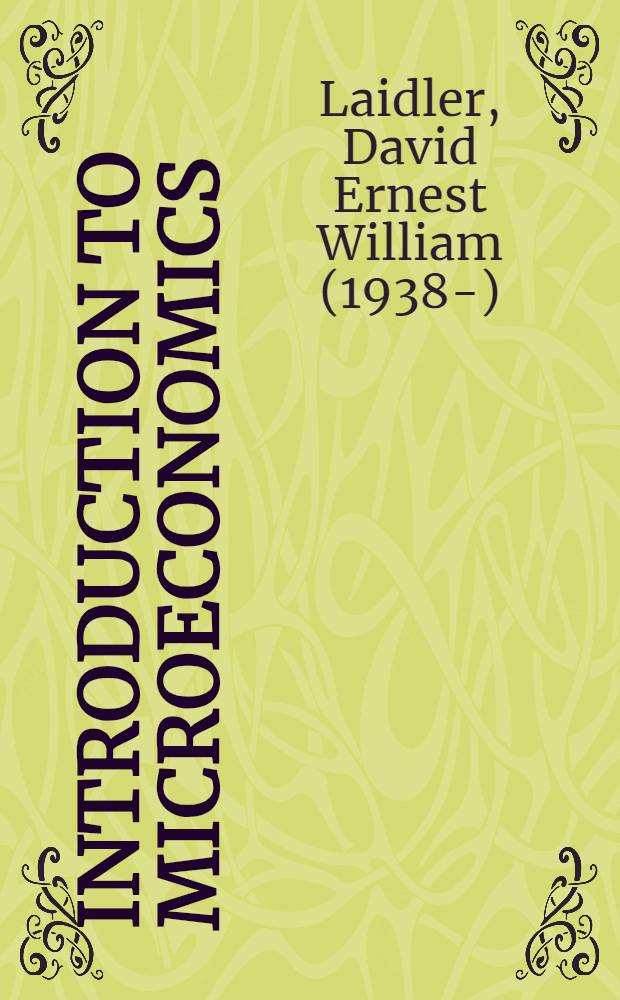 Introduction to microeconomics