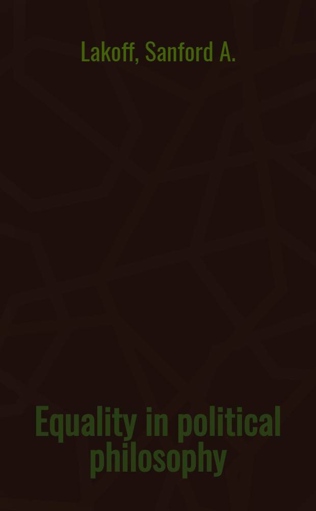 Equality in political philosophy