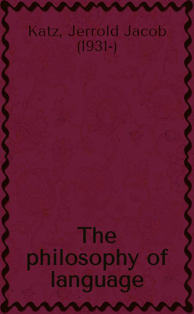 The philosophy of language