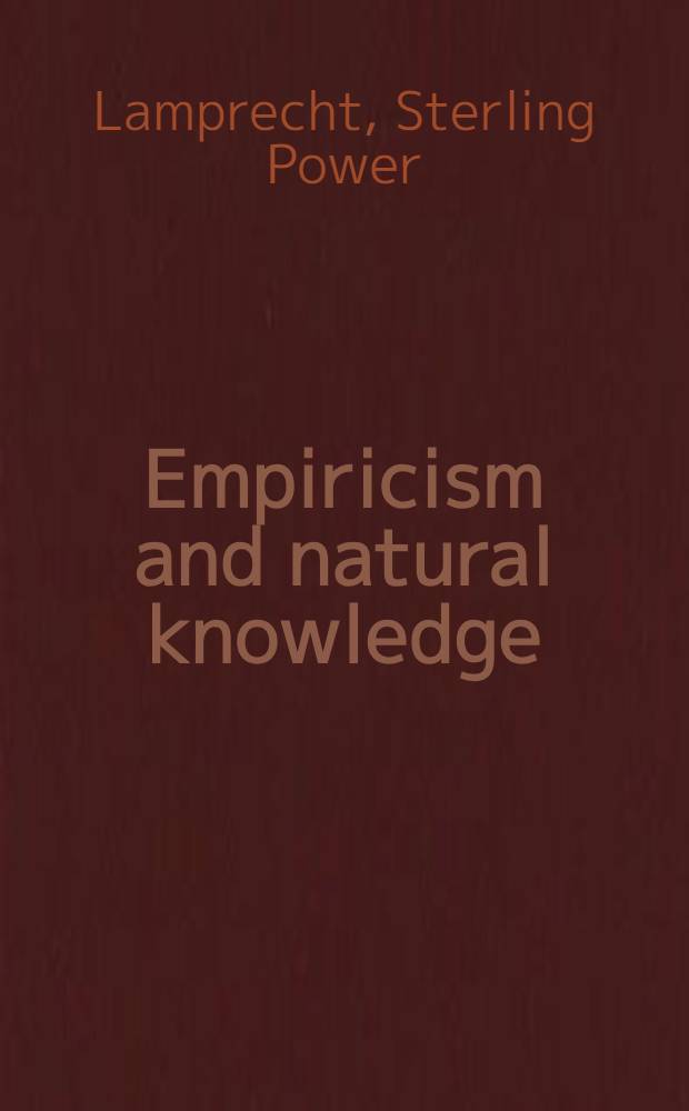 Empiricism and natural knowledge