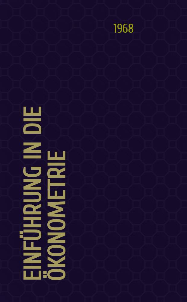 Einf&uuml;hrung in die &Ouml;konometrie