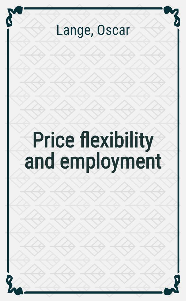 Price flexibility and employment