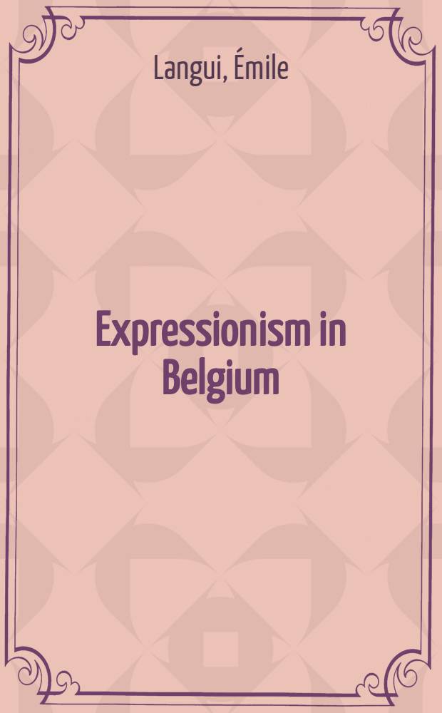 Expressionism in Belgium
