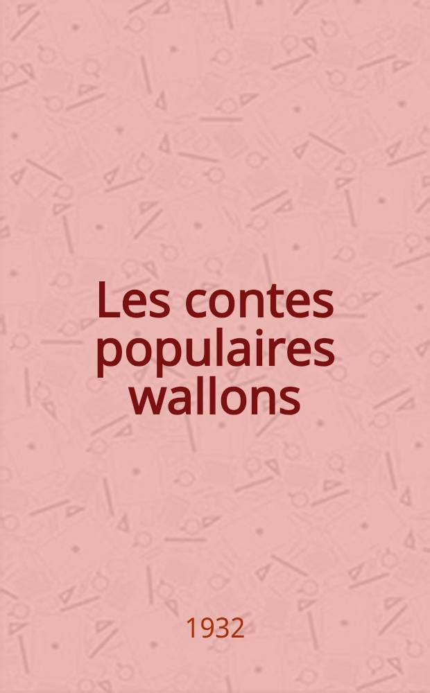 Les contes populaires wallons