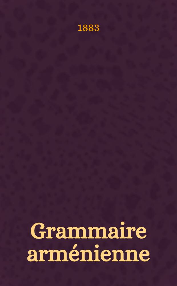 Grammaire arménienne