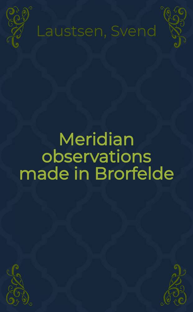Meridian observations made in Brorfelde (Copenhagen University Observatory) 1964-1967 : Positions of 972 stars brighter than 11.0 vis. mag